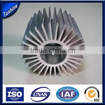 High Density Fins Sun Flower Shape Heat Sink Anodized Extruded Aluminum Profile