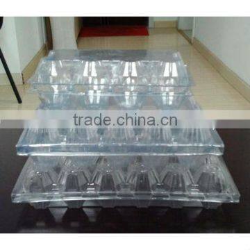 plastic egg packing tray,clear PVC PET egg packing box,8/15/18 cavities