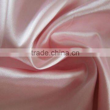 50D shiny light pink satin fabric