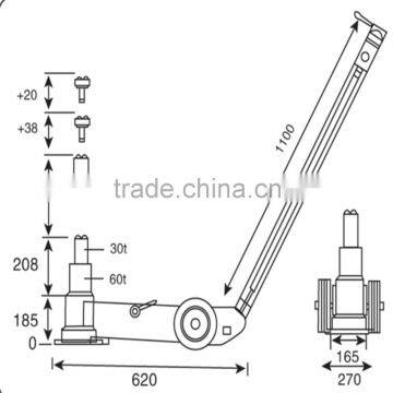 QD60-2 Pneumatic Hydraulic Jack