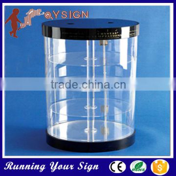 Fashion custom design small clear acrylic boxes with lids