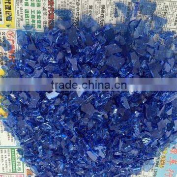 1/4 inch reflective sapphire color fire pit glass