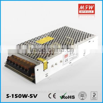 CE ROHS approved 150w 5v 30a ac to dc regulated power supply