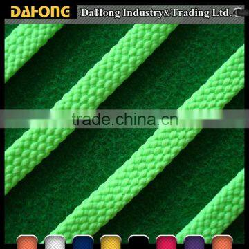 factory price neon green colored polyester flat cord