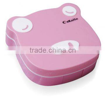 Pink pig contact lens case from China manufacture/plastic contact lens case