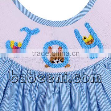 JOY With Bunny Hand Smocked Bishop Dress photo-3