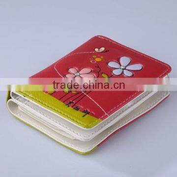 New Model Lady Wallet/Fashion Wholesale Red Flowers Printing Woman Wallet/Festival gift