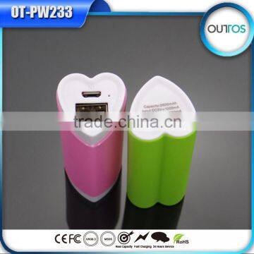 2015 newest & high-top concept smart phone power bank 2600MAH,smooth powerbank