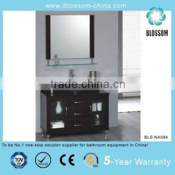 Modern wooden bathroom cabinet single sink vanity units                        
                                                Quality Choice