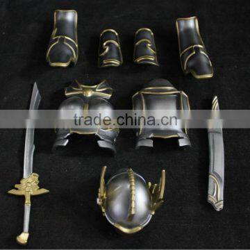 whole set soldier armour equipment metal accessories ,zinc alloy helmet and armour decoration