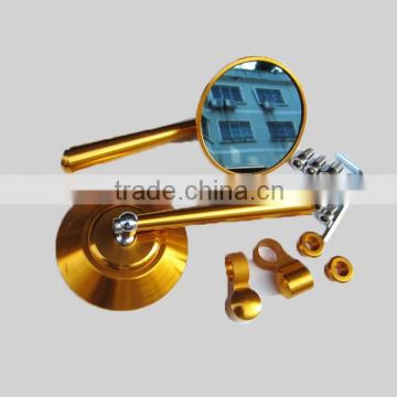 Golden CNC motorbike parts motorcycle rear mirror