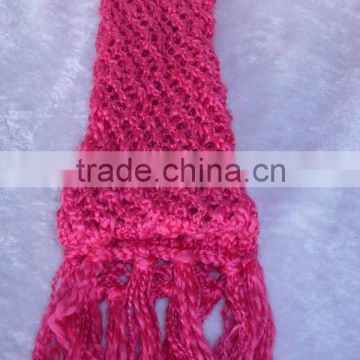 Fashion women knitted scarf with pompom