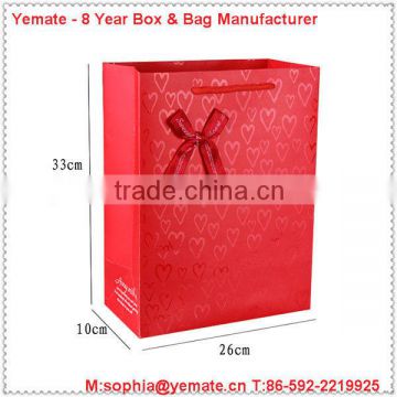 2013 New products Metallic Red Fashion Paper Gift Bag for iphone wholesale USA