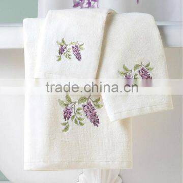 100% cotton Floral Wisteria 3 Pc Bathroom Towel Set