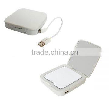 Multi-use Lighted Double Sides Folding Mirror With Power Bank photo-4