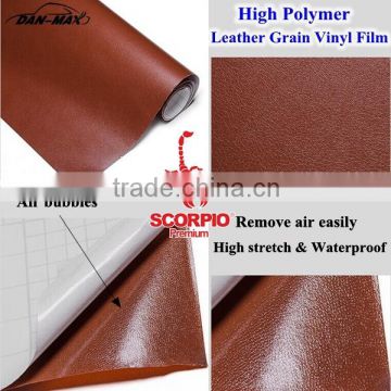 New products of Water-proof car interior decorative vinyl wrap pvc leather for car