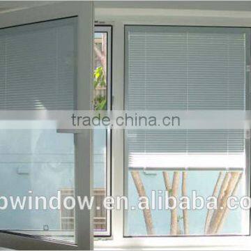 Hollow PVC shutter glass window,shutters inside double glazed window