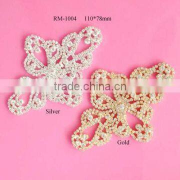 Hot selling rhinestone applique sash for bridal wedding dress hair accessory can mix colors(RM-1004)