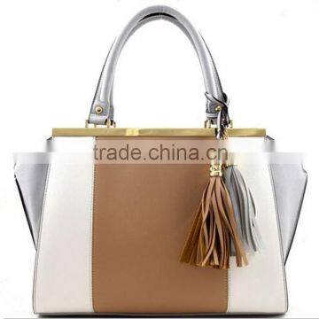 Optional Shoulder Strap Top Zipper Closure Saffino Faux Leather Tote Bag