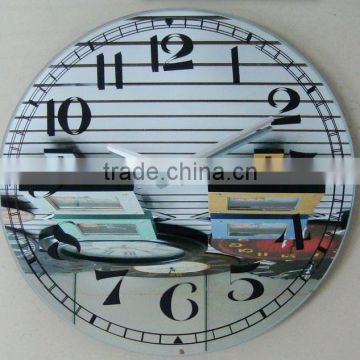 wholesale glass wall clock, decorative clock