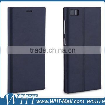 Leather Flip Case for Xiaomi mi3, Flip Cover Case for Xiaomi mi3, Mi3 Case