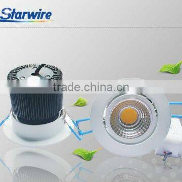 7W hotel market COB led recessed downlight 90v-260v 25/40/60 multi Degree is availble