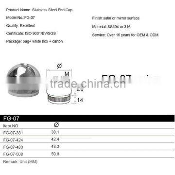 Stainless Steel Railing Handrail End Cap for Post photo-6