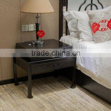 Hotel Bedside Table, Black Bedside Table