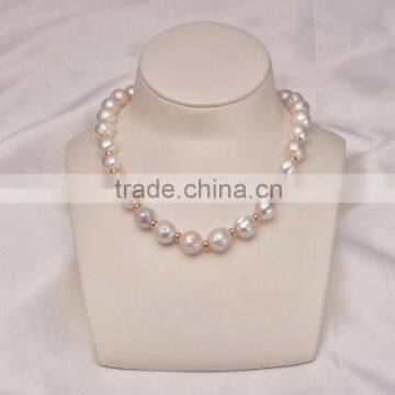 White Edison Large Pearl 13mm Delicate Pearl Necklace photo-6