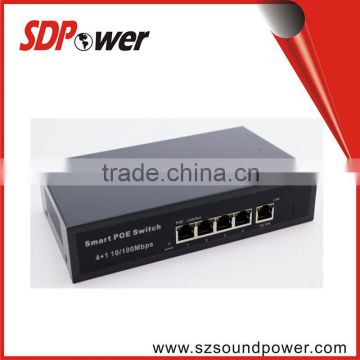 efficiency network switch 4 POE 5 port 10/100mbps fast ethernet switch forIP