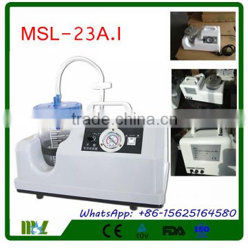 Factory Price Electrical Sputum Suction Device/Medical Portable Suction Machine Price MSL-23A.I-4