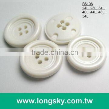 (#B6106) round 4 hole nylon plastic button for lady suit