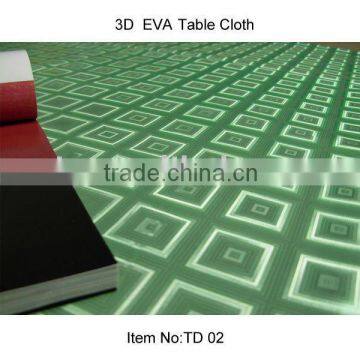 eco friendly 3D appearance table cover eva tablecloth