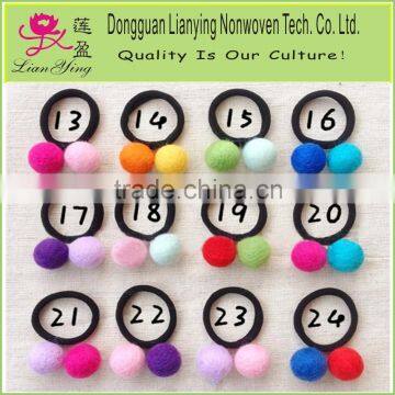 Colored decorative handmade wool felt ball