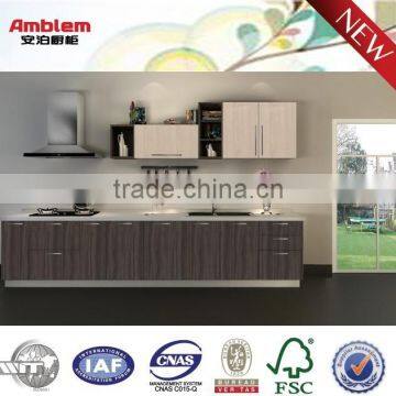 Mixed color melamine kitchen cabinet