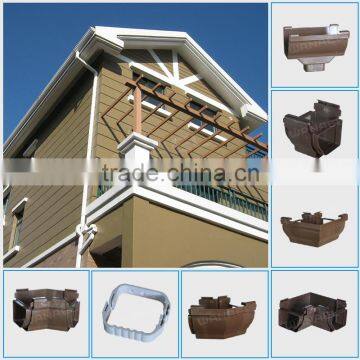 Guangzhou Products Plastic 5.2K,7K Brown Roofing Rain PVC UPVC Roof Gutter Fittings