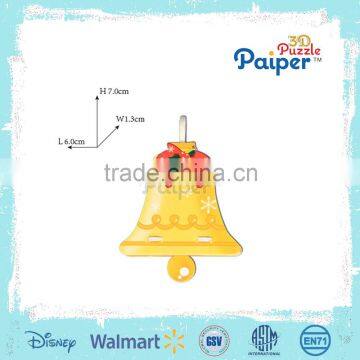 Christmas bell paper puzzle 3d model ornament