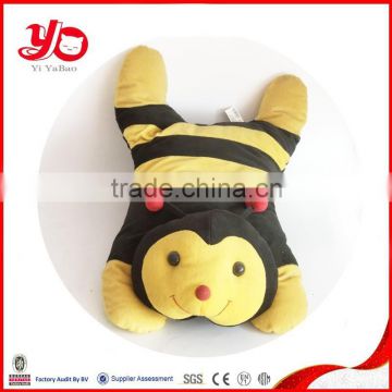 Best quality plush animal bee pillow, soft stufffed plush bee pillow