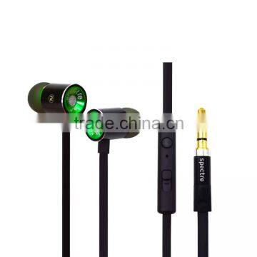 New metal earphones for mp3 players mobile phone earphone free sample headset from shenzhen supplier