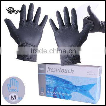 New Arrrival Best Professional Dispossable Black Latex Tattoo Gloves