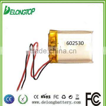 Factory customized 3.7V 602530 400mah GPS battery rechargeable                        
                                                Quality Choice