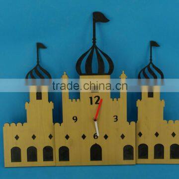 novel new wooden dual time mini desktop clock