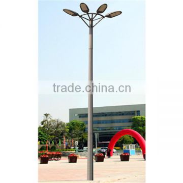 LED high mast light Q235 galvanized steel poles for led street lamps