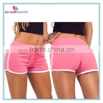 100% cotton french terry gym shorts, running shorts, sports shorts for women