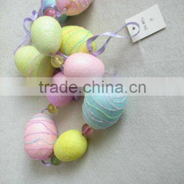 2015 easter artificial 74"glitter easter egg garland