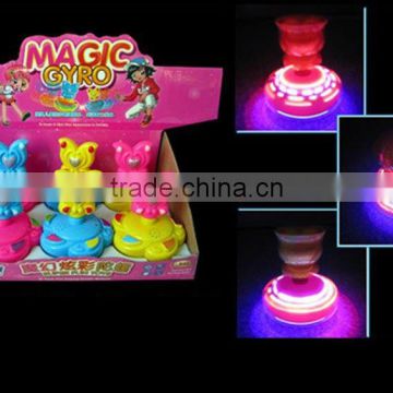 Flashing led light magic fairy spinning top toys windwill toys