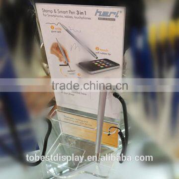 Custom 100% new acrylic office supply pen & pencil holder, electronic pen holder