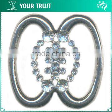 5MM 6MM 9MM Clear Cystal Rhinestone Rhodium Metal Belt Buckle