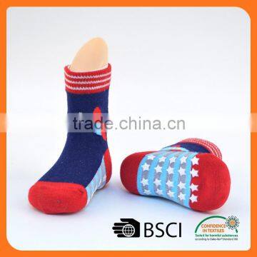 custom cotton anti-slip indoor flooring cartoon boy tube socks