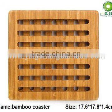 reusable square bamboo pan placemat